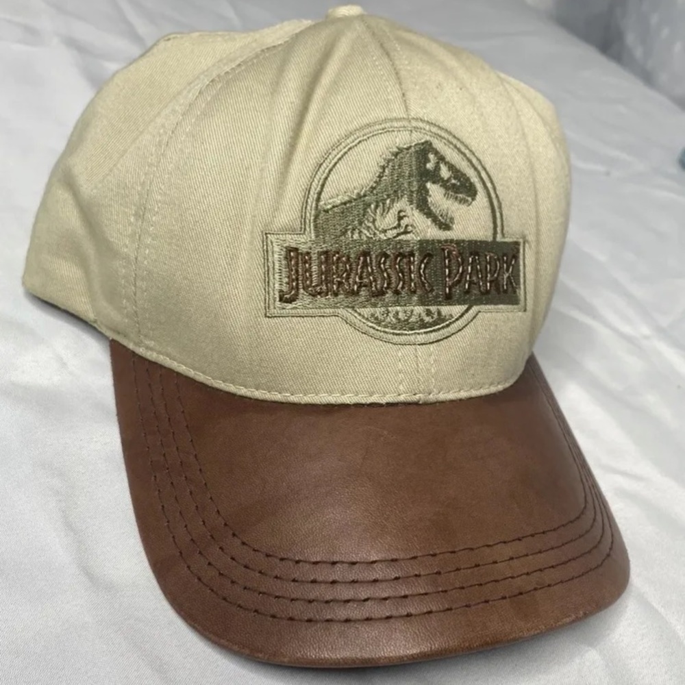 Rare Vintage Jurassic Park Universals Islands Of Adventure Limited Hat Leather